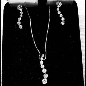 Journey Diamond Necklace and matching earrings